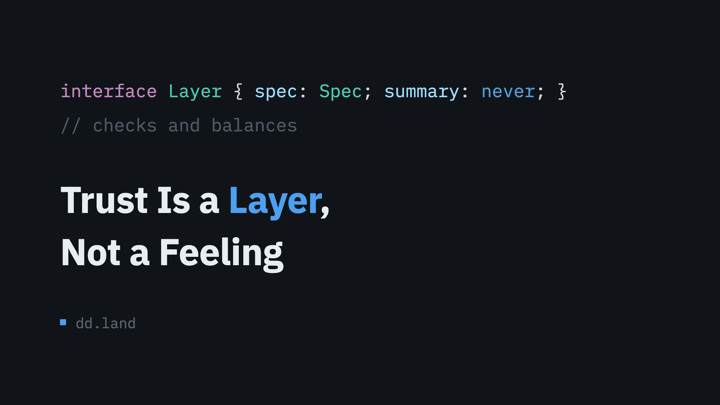 Trust Is a Layer, Not a Feeling