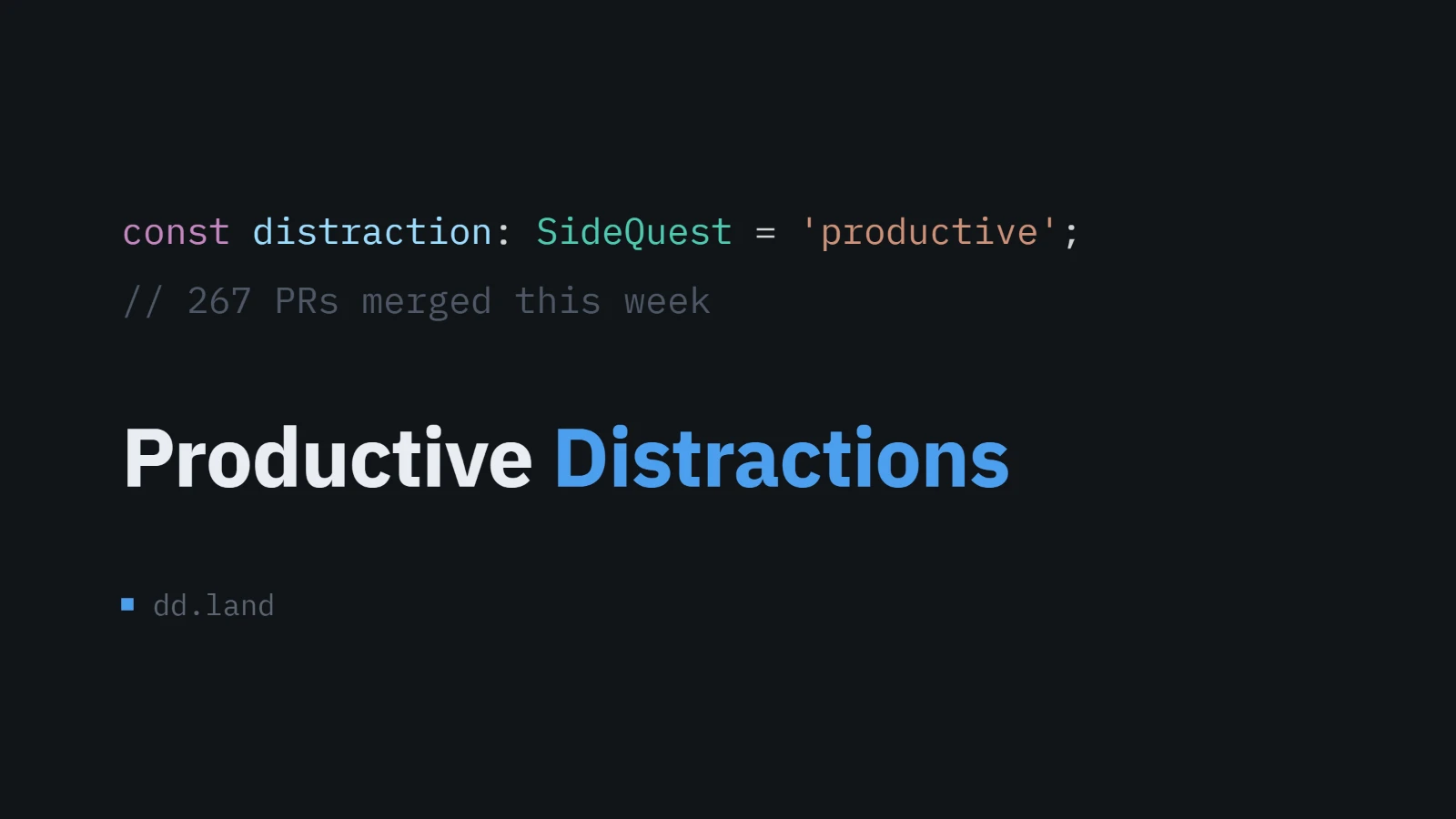 Productive Distractions